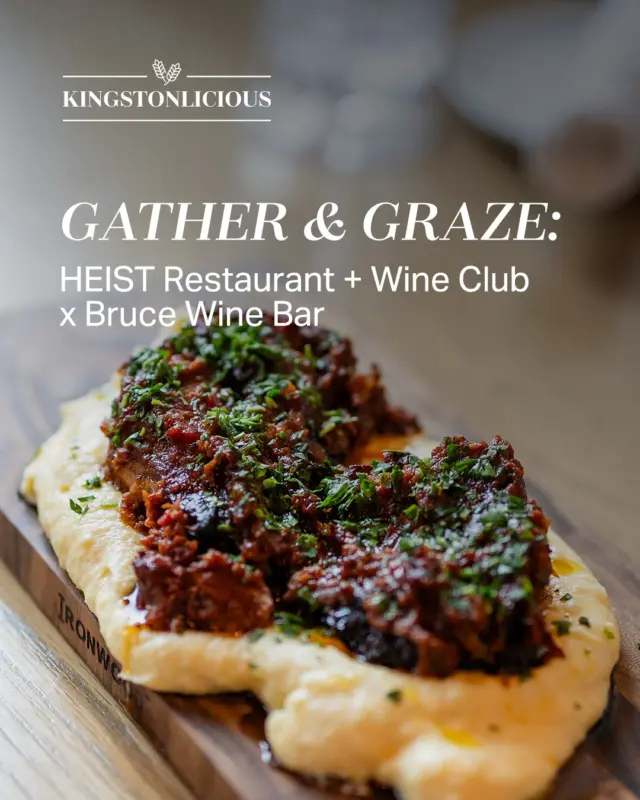 ✨ We’re thrilled to be part of #Kingstonlicious 2026! ✨

On March 24, HEIST Restaurant + Wine Club joins forces with Thornbury’s Bruce Wine Bar for Gather & Graze, a relaxed, family-style Italian feast celebrating Ontario’s seasonal ingredients. 🍽️

Host chef Josh Ham and guest chef Shaun Edmonstone will craft a menu highlighting local pork, mushrooms, apples, and winter vegetables, with:
• Shared antipasti and wild mushroom arancini
• Slow-cooked ragùs over creamy polenta with pork or vegetarian options
• Seasonal salads and root vegetables
• Dessert bites including tarts, custards, fried dough, and fresh fruit

Limited-time flavours thoughtfully crafted, worth planning around!

📅 Reserve your spot and join us for this unforgettable Kingstonlicious dinner.